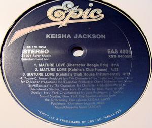 Back Cover Single Keisha Jackson - Mature Love