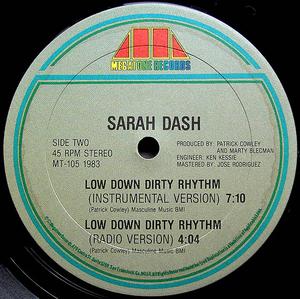 Back Cover Single Sarah Dash - Low Down Dirty Rhythm