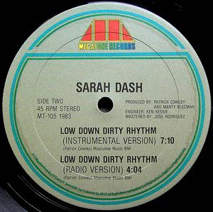 Back Cover Single Sarah Dash - Low Down Dirty Rhythm