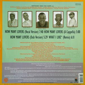 Back Cover Single Anthony And The Camp - How Many Lovers