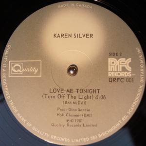 Back Cover Single Karen Silver - Set Me Free