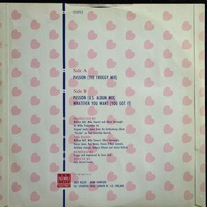 Back Cover Single William Bell - Passion (Froggy Mix)