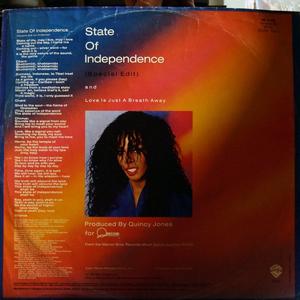 Back Cover Single Donna Summer - State Of Independence