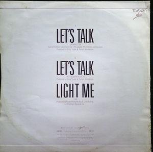 Back Cover Single Carl Anderson - Let's Talk