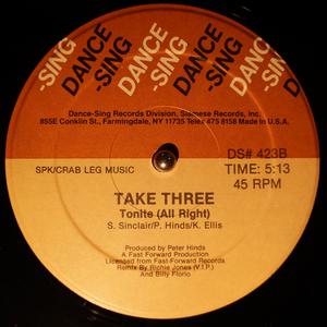 Back Cover Single Take Three - Tonite's The Night