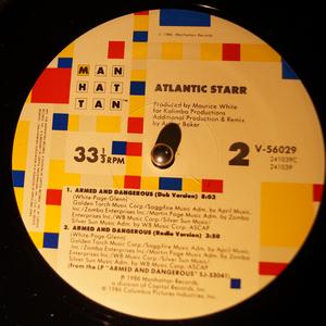 Back Cover Single Atlantic Starr - Armed And Dangerous