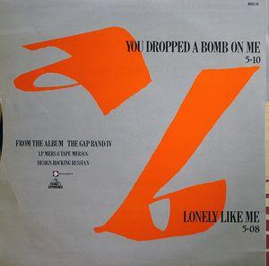 Back Cover Single The Gap Band - You Dropped A Bomb On Me