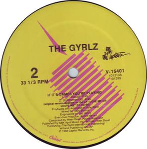 Back Cover Single The Gyrlz - If It's Games You're Playing