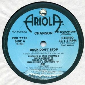 Back Cover Single Chanson - Rock Don't Stop