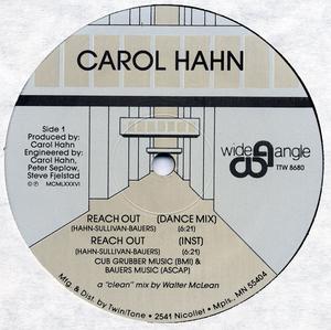 Back Cover Single Carol Hahn - Your Love (Is All I Need)
