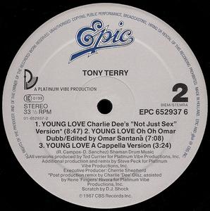 Back Cover Single Tony Terry - Young Love