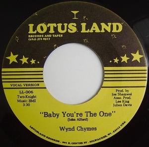 Back Cover Single Wynd Chymes - Baby You're The One