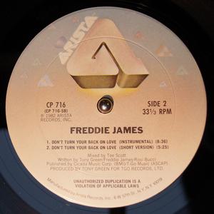 Back Cover Single Freddie James - Don't Turn Your Back On Love