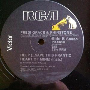 Back Cover Single Fredi Grace And Rhinstone - Help (..save This Frantic Heart Of Mine)