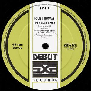 Back Cover Single Louise Thomas - Head Over Heels