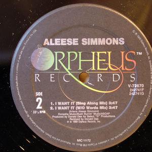 Back Cover Single Aleese Simmons - I Want It