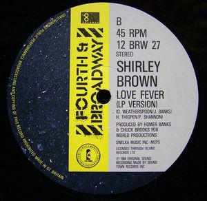 Back Cover Single Shirley Brown - Love Fever