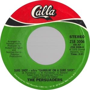 Back Cover Single The Persuaders - I Need Love