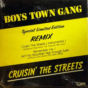 Back Cover Single Boys Town Gang - Cruisin' The Streets