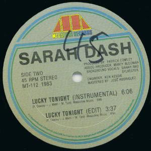 Back Cover Single Sarah Dash - Lucky Tonight