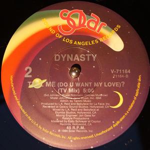 Back Cover Single Dynasty - Tell Me