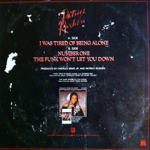Back Cover Single Patrice Rushen - I Was Tired Of Being Alone