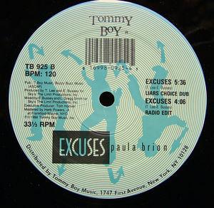 Back Cover Single Paula Brion - Excuses