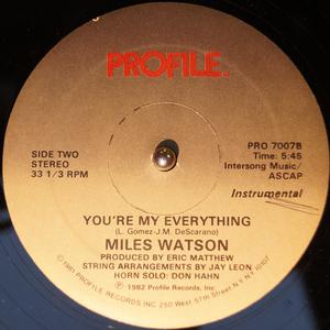 Back Cover Single Miles Watson - You're My Everything