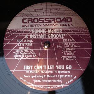 Back Cover Single Ronnie Mcneir - Just Can't Let You Go
