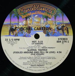 Back Cover Single Carl Carlton - Slipped Tripped