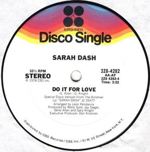 Back Cover Single Sarah Dash - (Come And Take This) Candy From Your Baby