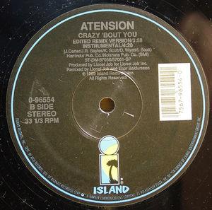 Back Cover Single Atension - Crazy 'Bout You