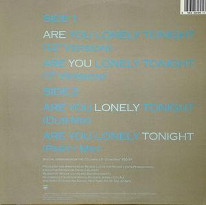 Back Cover Single Constina - Are You Lonely Tonight