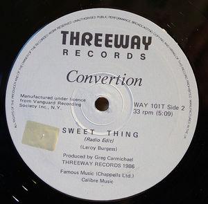 Back Cover Single Convertion - Sweet Thing