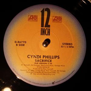 Back Cover Single Cyndi Phillips - Sacrifice
