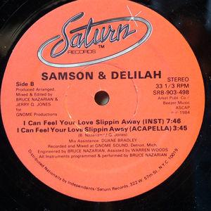 Back Cover Single Samson And Delilah - I Can Feel Your Love Slippin' Away