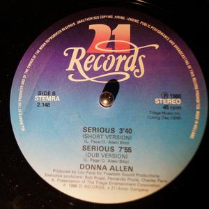 Back Cover Single Donna Allen - Serious
