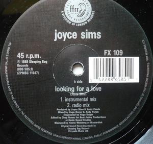 Back Cover Single Joyce Sims - Looking For A Love