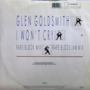 Back Cover Single Glen Goldsmith - I Won't Cry