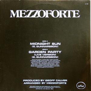 Back Cover Single Mezzoforte - Midnight Sun