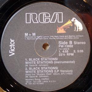 Back Cover Single M & M - Black Stations White Stations
