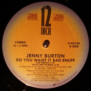 Back Cover Single Jenny Burton - Do You Want It Bad Enuff