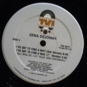 Back Cover Single Zena Dejonay - I've Got To Find A Way