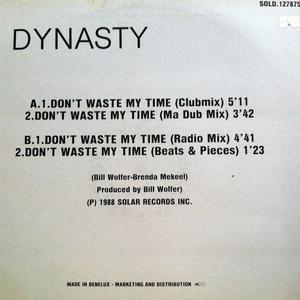 Back Cover Single Dynasty - Don't Waste My Time