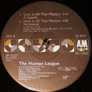 Back Cover Single Human League - Love Is All That Matters