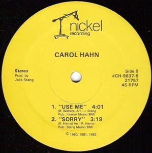 Back Cover Single Carol Hahn - Do Your Best