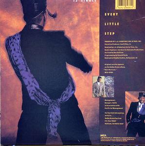 Back Cover Single Bobby Brown - Every Little Step