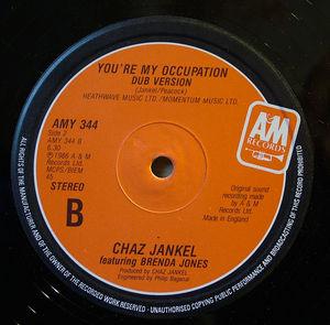 Back Cover Single Chaz Jankel - You're My Occupation (Feat.Brenda Jones)