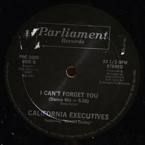 Back Cover Single California Executives - I Can't Forget You