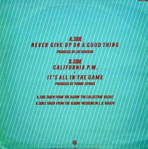 Back Cover Single George Benson - Never Give Up On A Good Thing